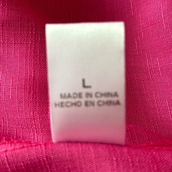 NEW Andree By Unit Sz L Boho Cottagecore Prairie Peasant Pink Cotton Blouse - Picture 11 of 13